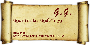 Gyurisits György névjegykártya